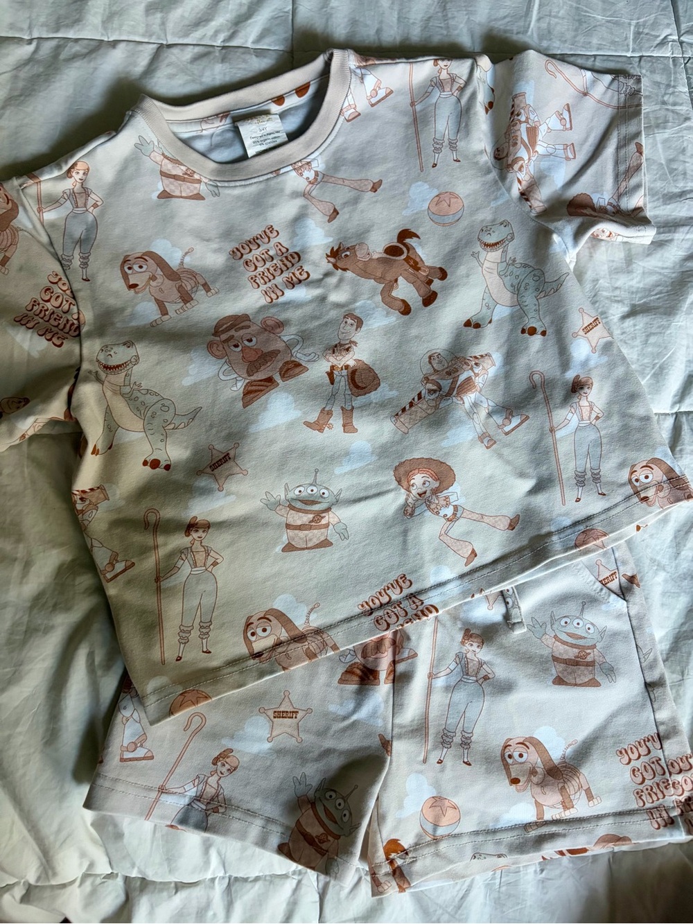 Toy Story Set - Beige with Brown Print